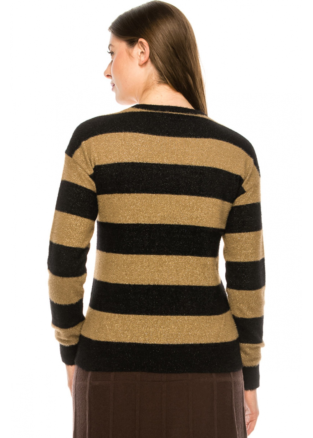 Black and Gold Sweater Modest Women Clothing YAL New York